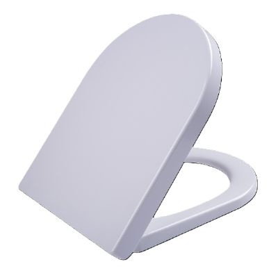TAILORED DEE WHITE 'D' SHAPED SOFT CLOSE TOP/BOTTOM FIX TOILET SEAT, 6102